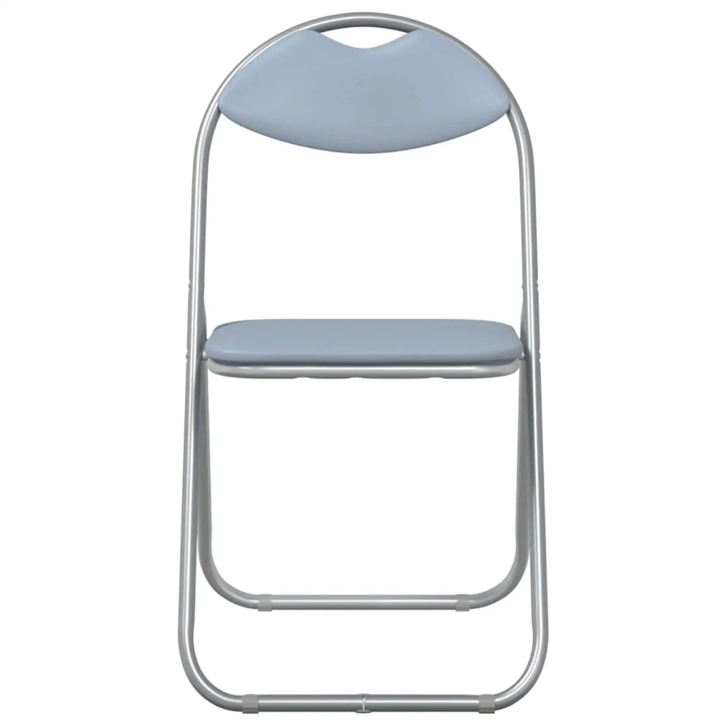 Sedia pieghevole 2 pcs Grigio 48 x 43,5 x 81 cm Pelle Sintetica