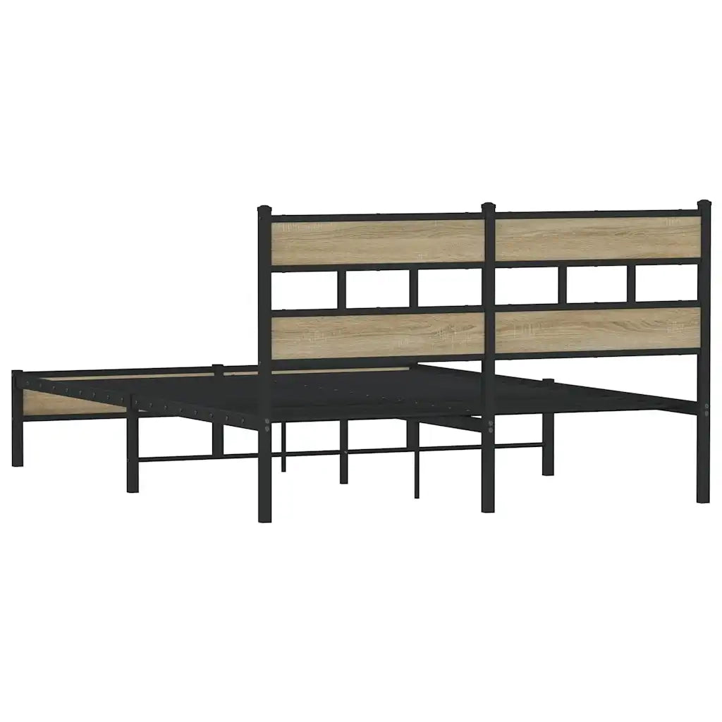 vidaXL Giroletto senza Materasso Rovere Sonoma 150x200cm in Truciolato