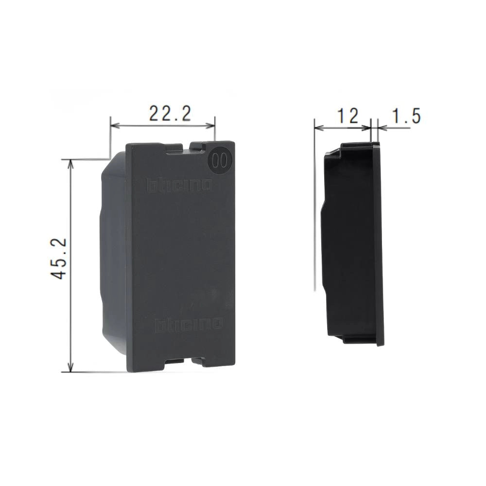 Falso polo 1 modulo bticino living now k4950 nero