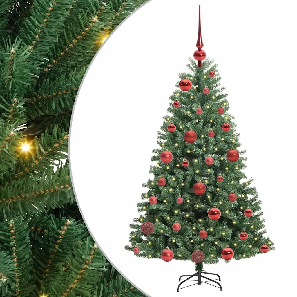 Albero di Natale Artificiale con Rami Pieghevoli Verde 120 cm 3395469