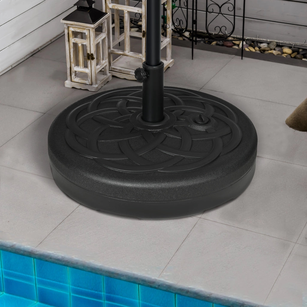 Base per ombrellone in acciaio con zavorra ¨C zephmum ¨C 56x30.5 cm nero
