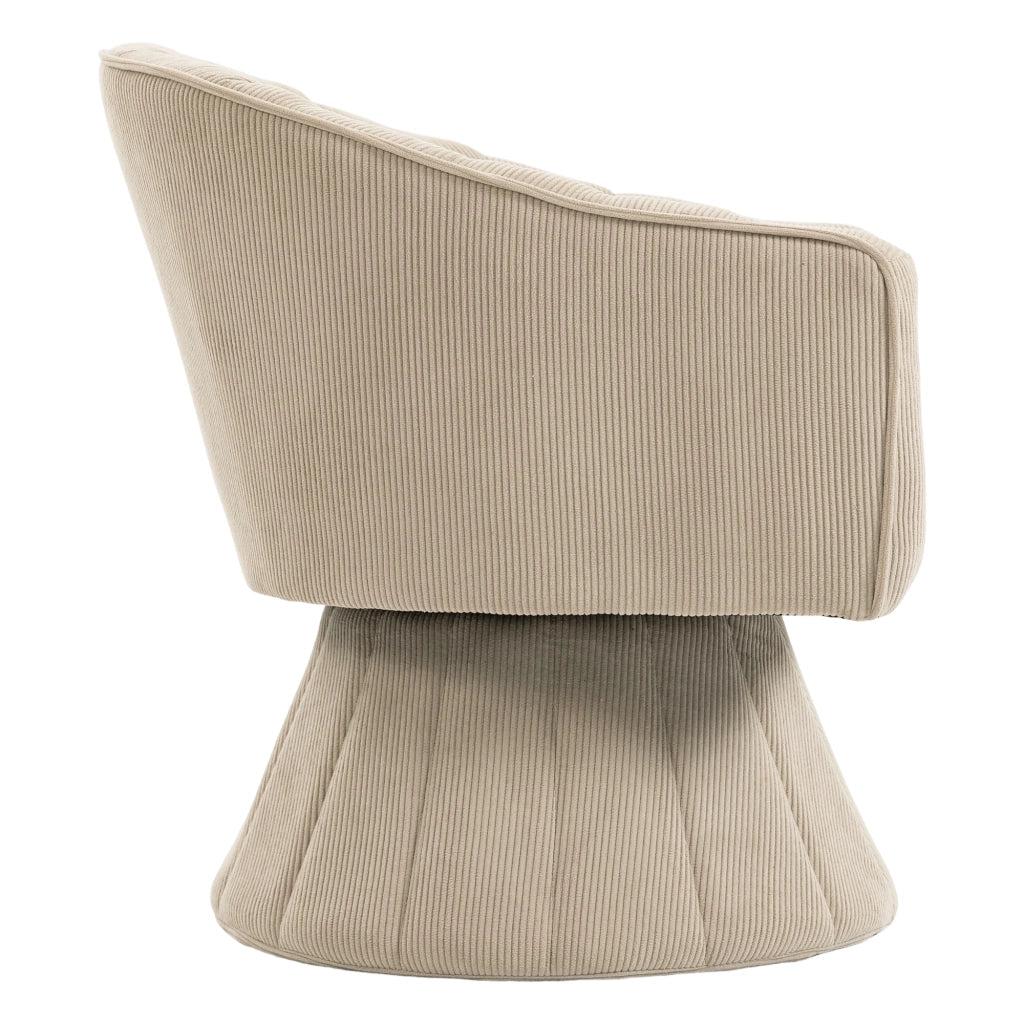 Sedia Girevole Ergonomica con Braccioli ¨C MINIMAL ¨C Tessuto Khaki, Design Moderno