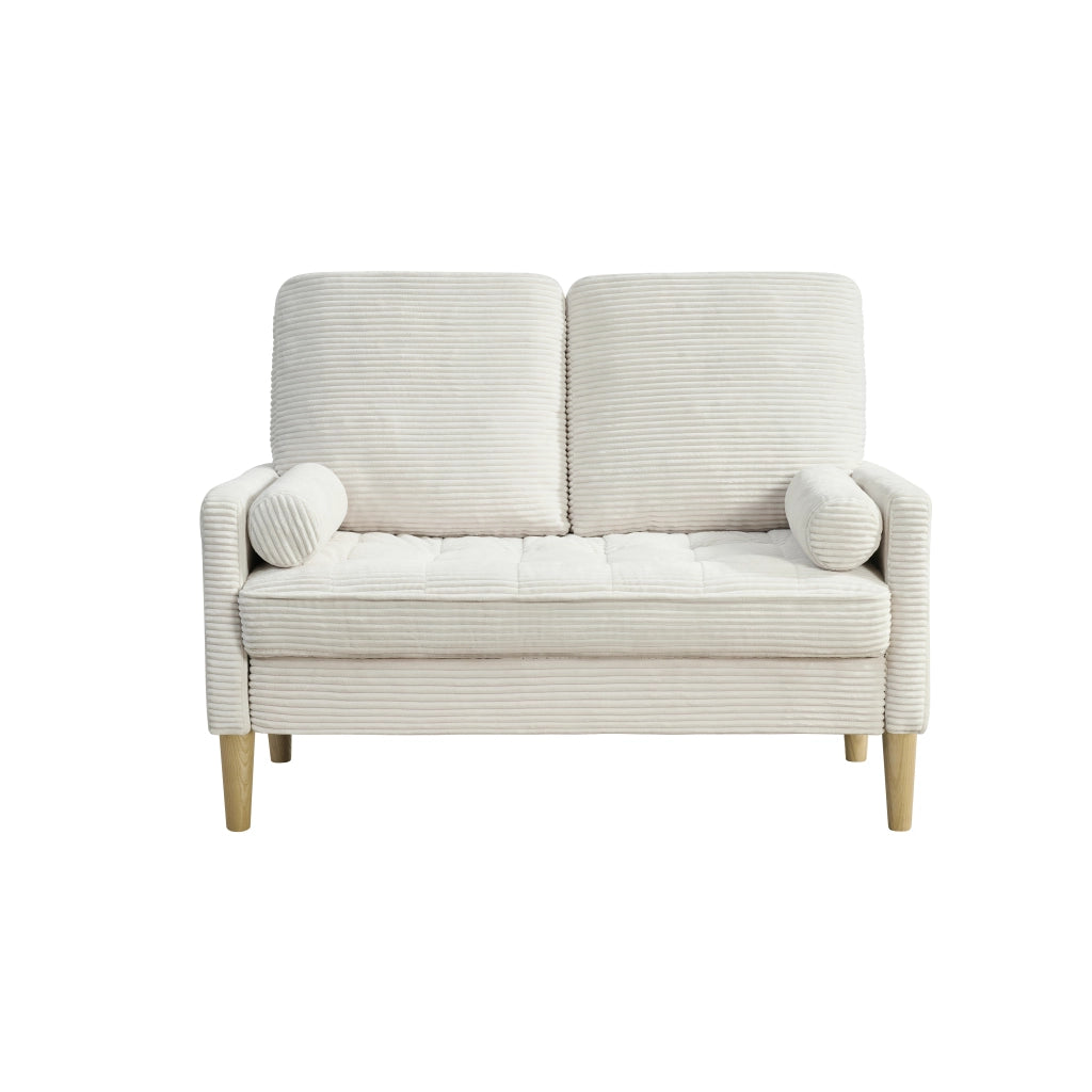 DIVANO 2 POSTI In velluto a coste 107 cm Beige