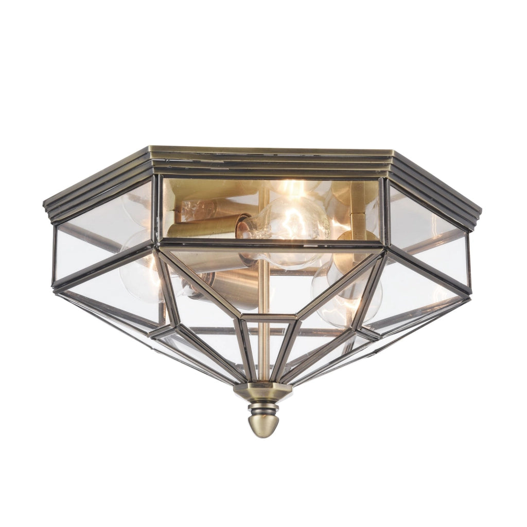 Maytoni Plafoniera Contemporanea Zeil 3 luci E27 bronzo metallo vetro