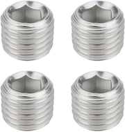 Set di 4 pezzi di tappo a vite 1/16 NPT a forma di dado a 6 facce in acciaio inossidabile