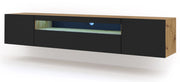 MOBILE PORTA TV AURA 200 ARTISAN OAK NERO OPACO LED