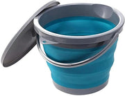 Emmer 5 Litri Opvougbile Con Copertura - Materiale PP/TPR - Portatile - Accessorio per Pesca Sostenibile - Emmer Ripiegabile