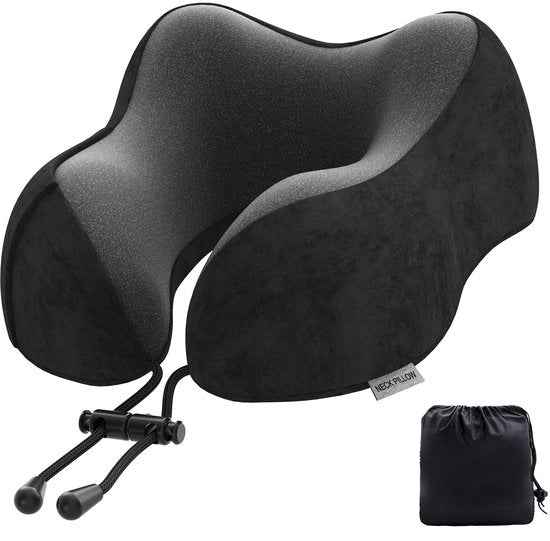 Nessuno Nessun Supporto per Volontari - Cuscino per Auto - Cuscino per Aviazione - Cuscino per Viaggio - Cuscino per Auto per Adulti - Copertura in Velluto - Comfort per Viaggi