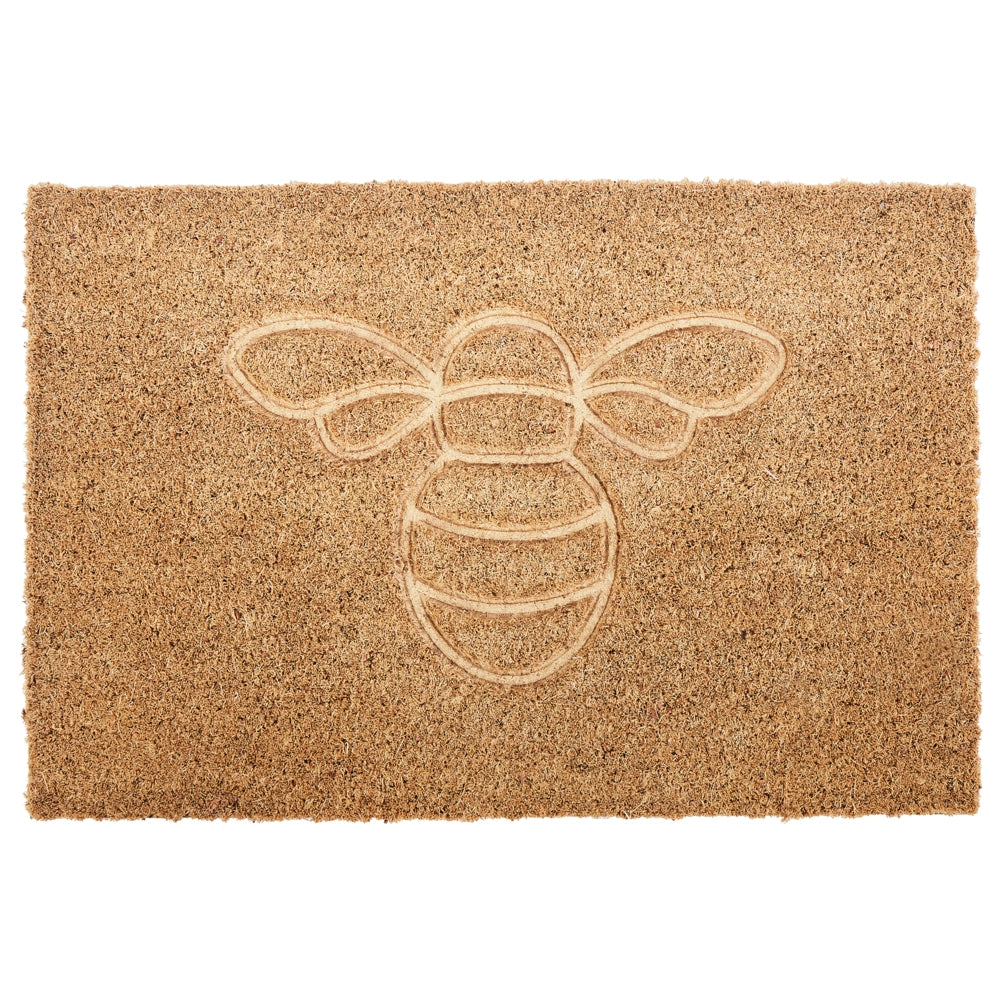 Zerbino in fibra di cocco naturale con fondo in PVC antiscivolo 40 x 60 cm Testo della casa Motivo moderno per interni