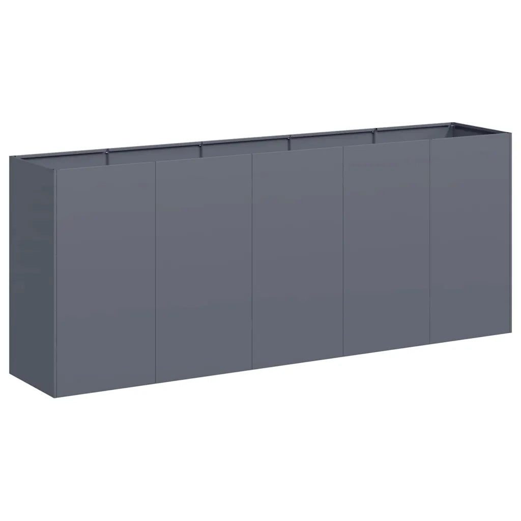 Fioriera Antracite 200x40x80 cm in Acciaio Laminato a Freddo 860726
