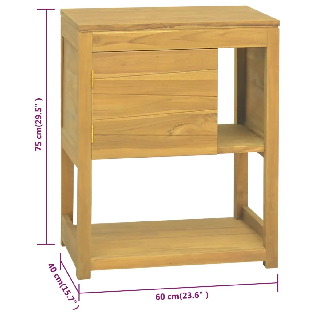 Mobile da Bagno 60x40x75 cm in Legno Massello di Teak 338237