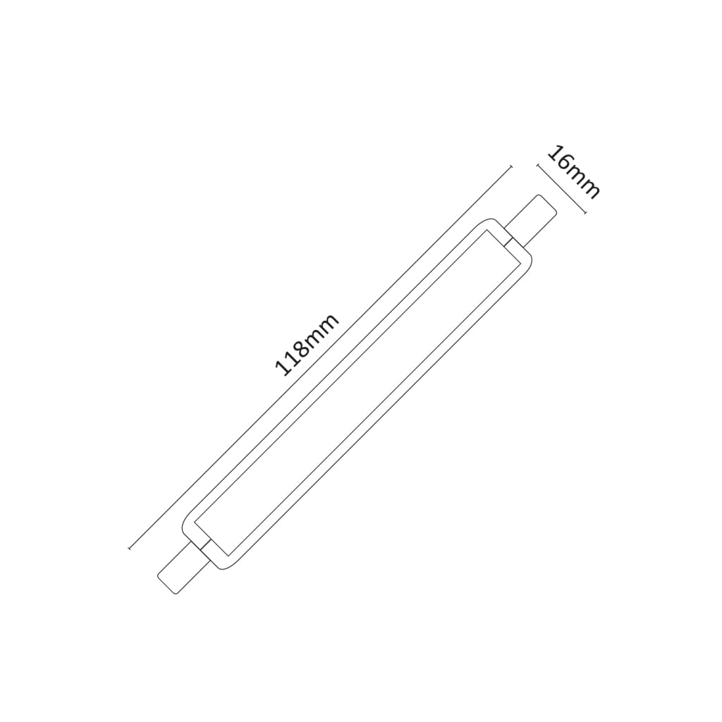 Lampadina a led R7s 118mm 8W 1000lm in vetro ø16mm 4000K