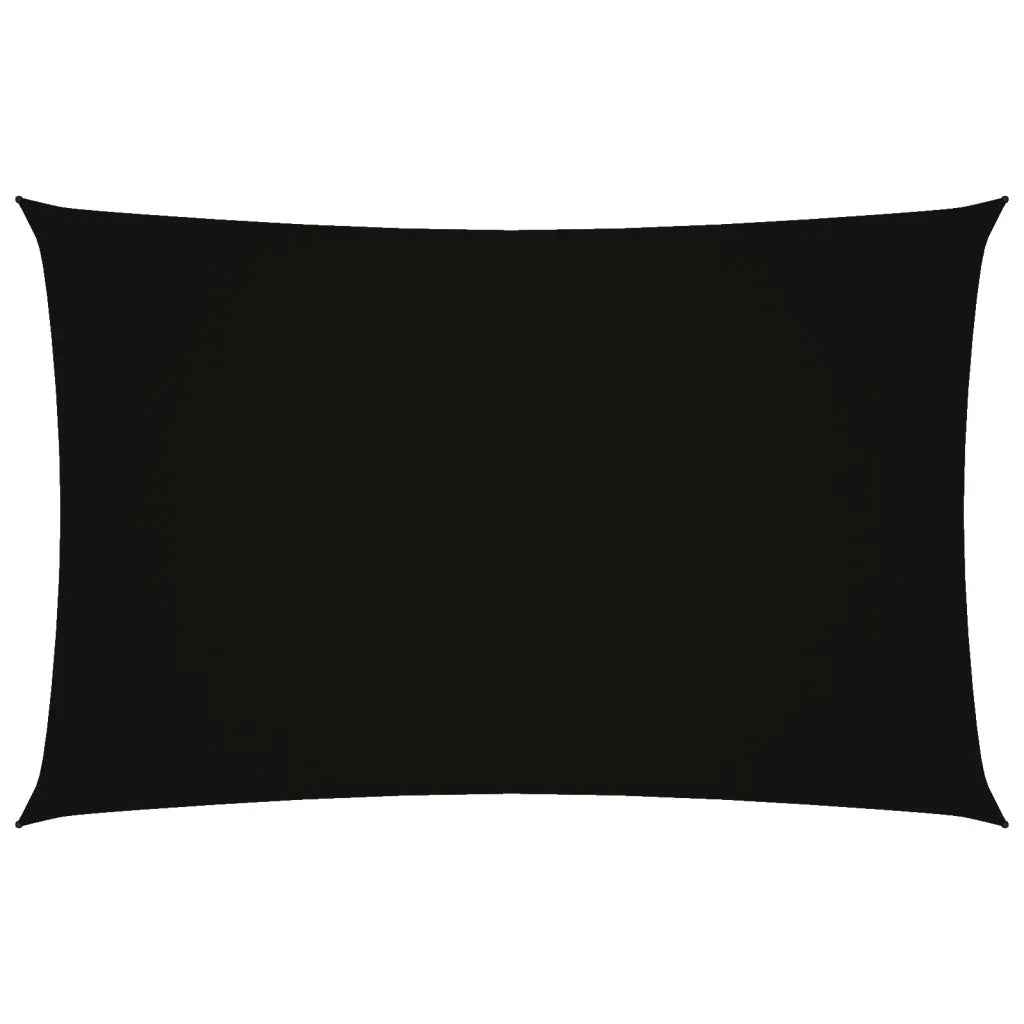 Parasole a Vela Oxford Rettangolare 2x5 m Nero 135754