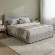 Letto Matrimoniale Briaglia, Letto Matrimoniale Sfoderabile Made in Italy, Grigio