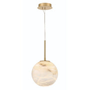 Sospensione Kepler Quintiesse ottone alabastro Ø30cm LED 15W