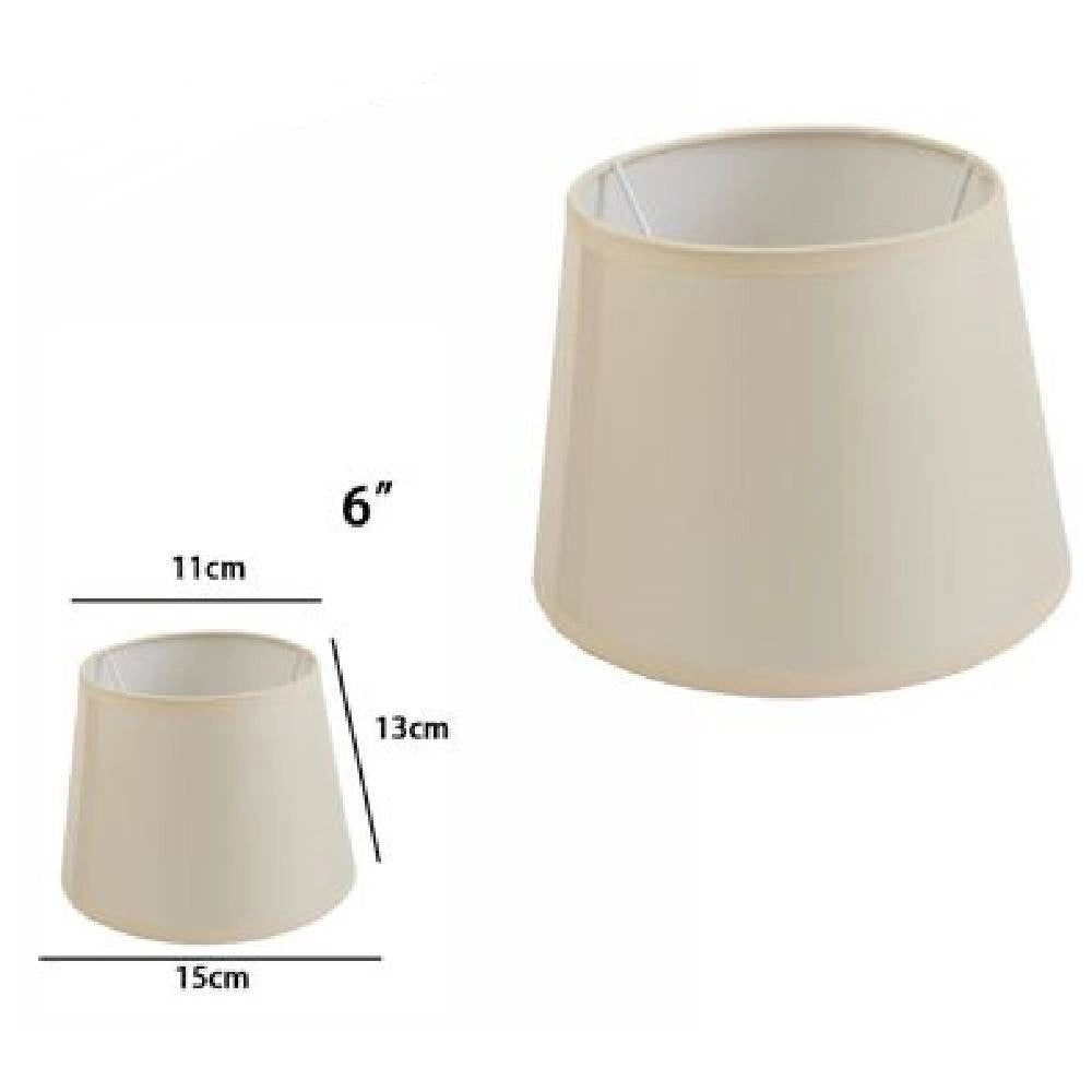 Trade Shop - Paralume Conico Cilindro Cappello Ricambio Per Lampada E Applique In Tessuto Tnt - Beige   -6"   -