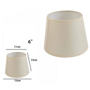 Trade Shop - Paralume Conico Cilindro Cappello Ricambio Per Lampada E Applique In Tessuto Tnt - Beige   -6"   -