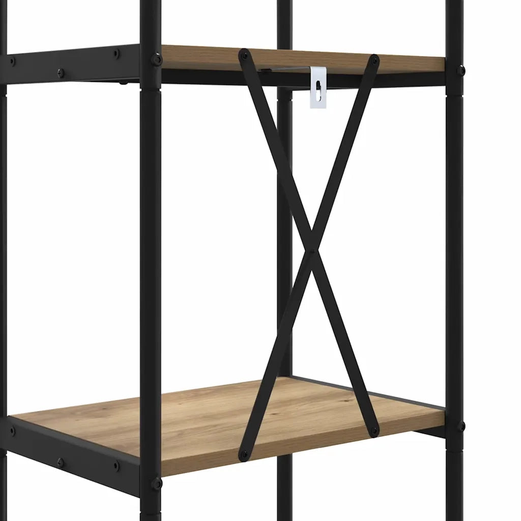 Libreria-Scaffale per Libri-Mobile di Stoccaggio Rovere artigianale 40 x 30 x 183 cm Legno multistrato 388740