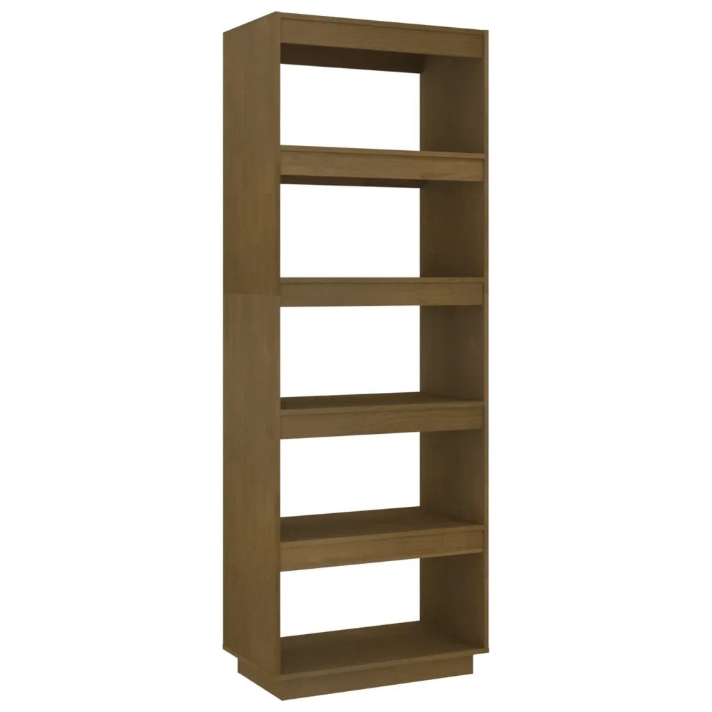 Libreria Divisorio-Scaffale per Libri-Mobile di Stoccaggio Ambra 60x35x167 cm in Massello di Pino