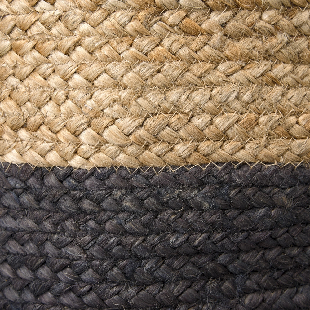 Set di 3 cestini in tessuto di iuta naturale altezza 13/15/25 cm per riporre oggetti in stile rustico Boho
