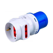 Rosi 1878 Adattatore Industriale Spina CEE 16A 2P+T 1 Presa Schuko 2 Prese Bivalenti 10-16A IP20 colore Bianco