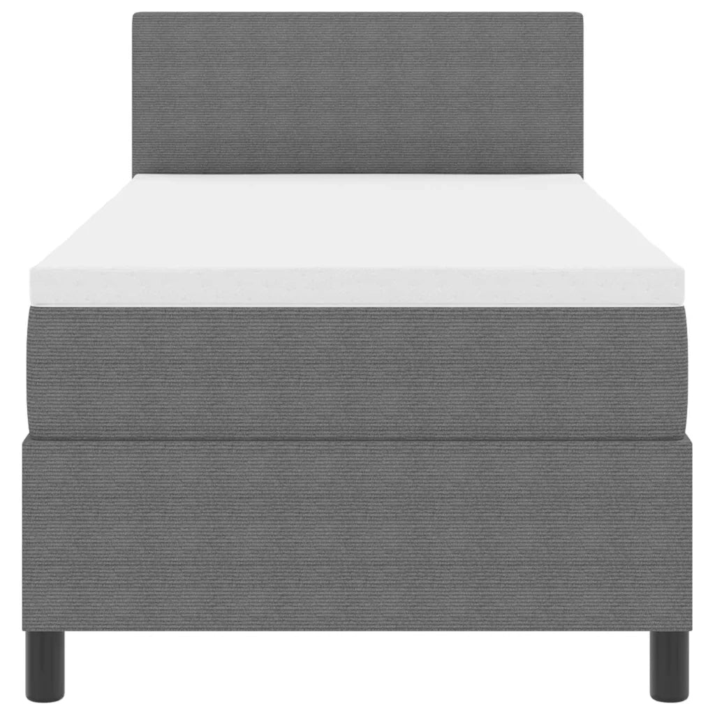 Letto a Sorgente LED Grigio chiaro e bianco 100 x 200 cm 3337587