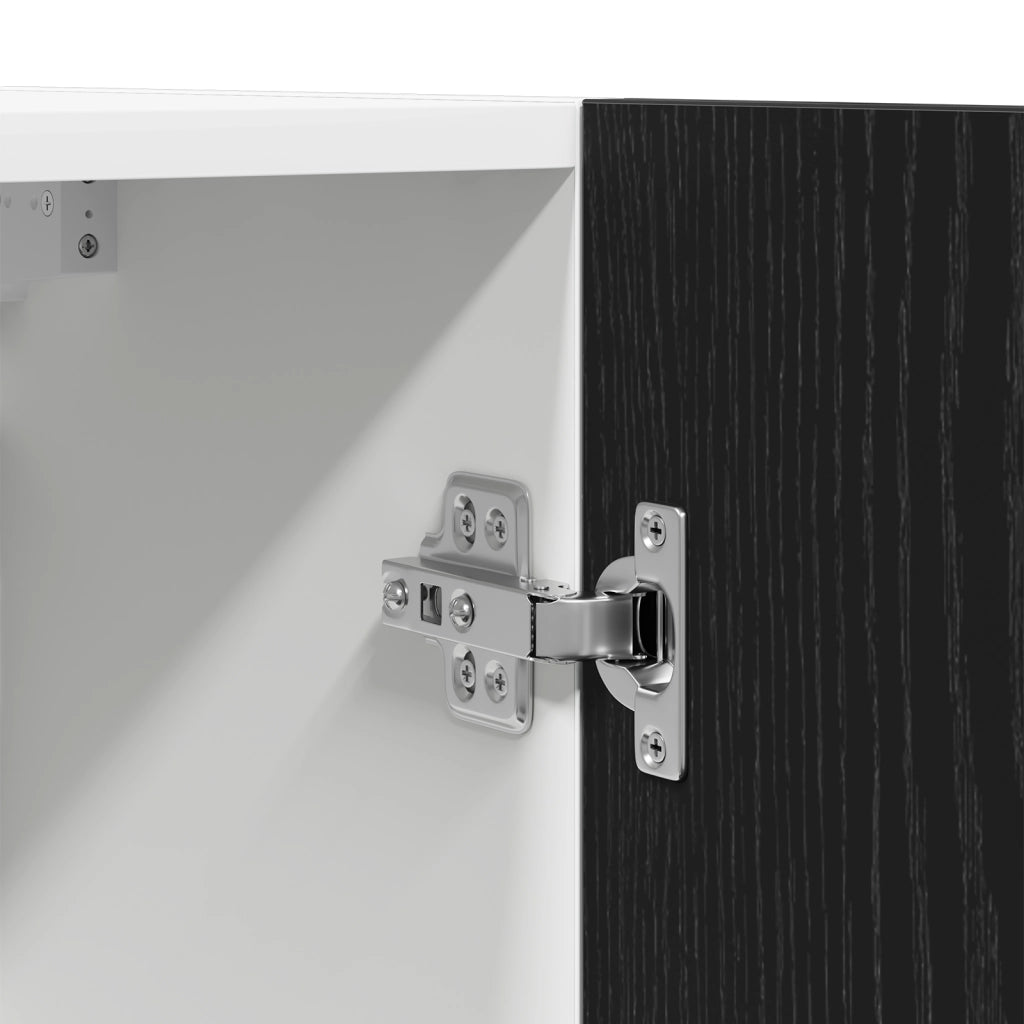 Armadio appeso in rovere nero 50x31x60 cm realizzato in legno ingegnerizzato
