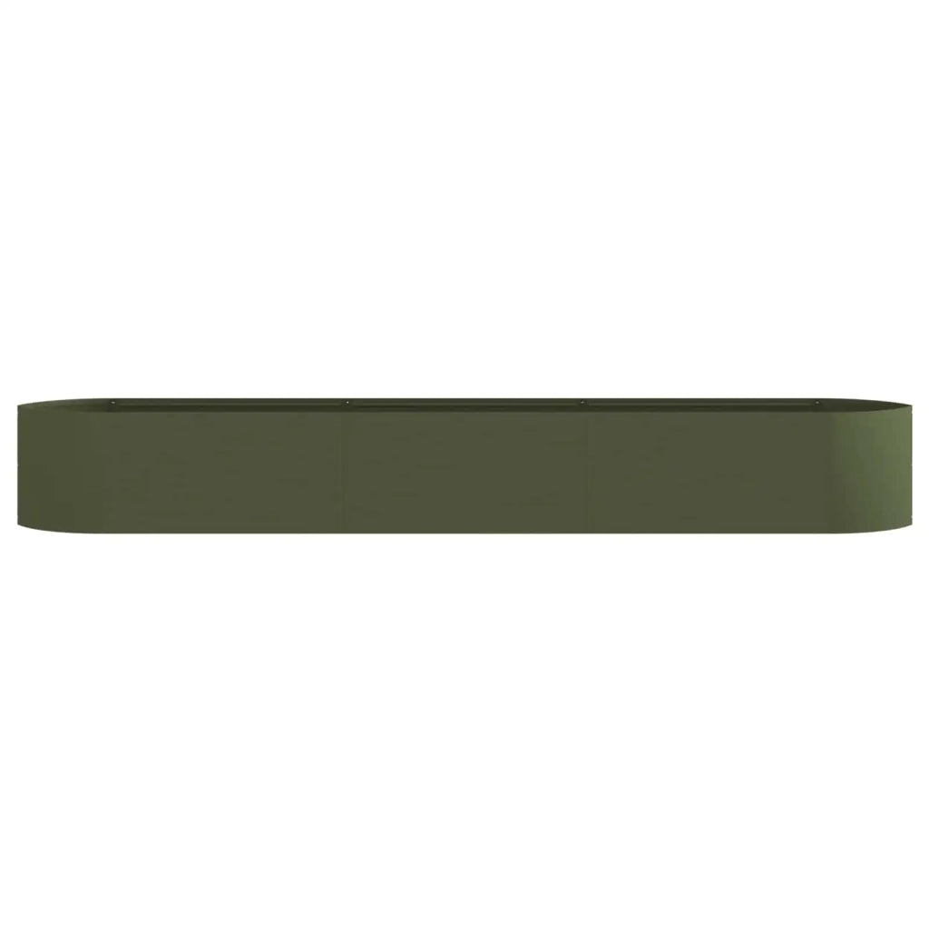 Letto rialzato da giardino Verde Oliva 300 x 40 x 40 cm Acciaio 8011729