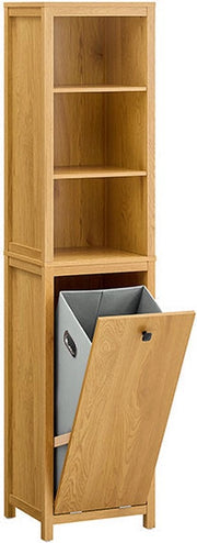 Cassettiere per Bagno - Armadio per Bagno - Riscaldacqua - Materiale MDF PB - Capacità 40kg - 40x173x35cm - Montaggio a Parete