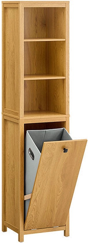 Cassettiere per Bagno - Armadio per Bagno - Riscaldacqua - Materiale MDF PB - Capacità 40kg - 40x173x35cm - Montaggio a Parete