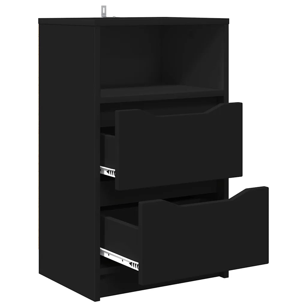 Comodini 2 pcs Nero 40 x 30 x 467 cm Legno multistrato