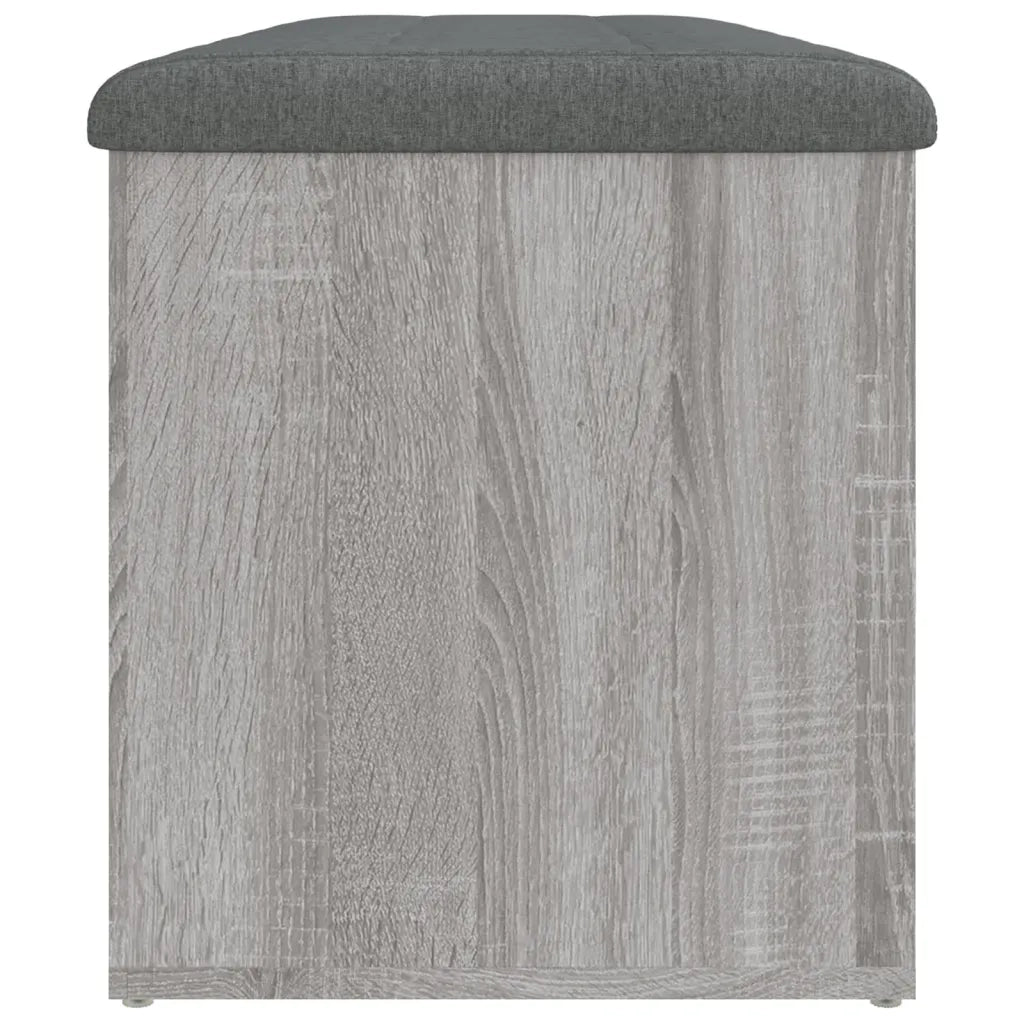 Panca Portaoggetti-Sgabello-Panca con Contenitore Grigio Sonoma 102x42x45 cm Legno Multistrato 992281
