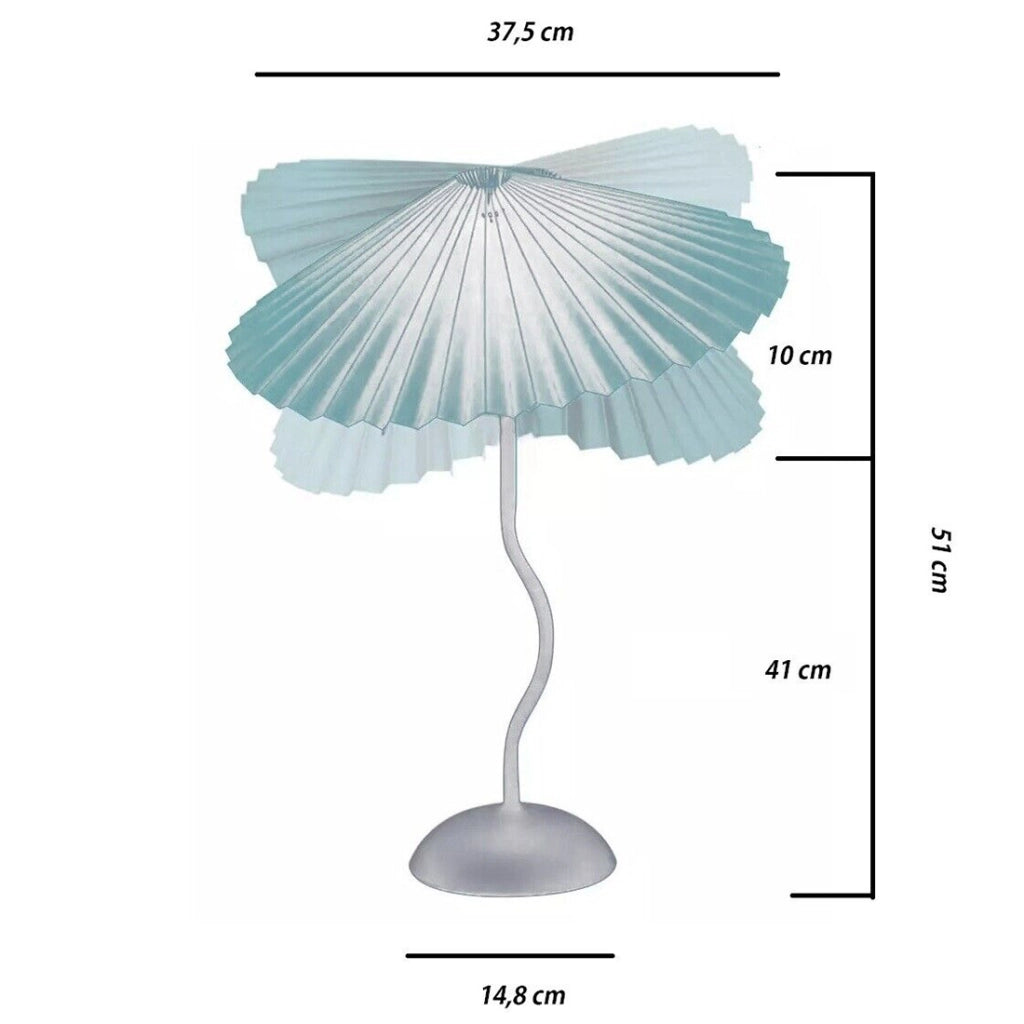 Lampada da tavolo comdino Paralume a Pieghe Attacco per Lampadine E27 tipo Retro