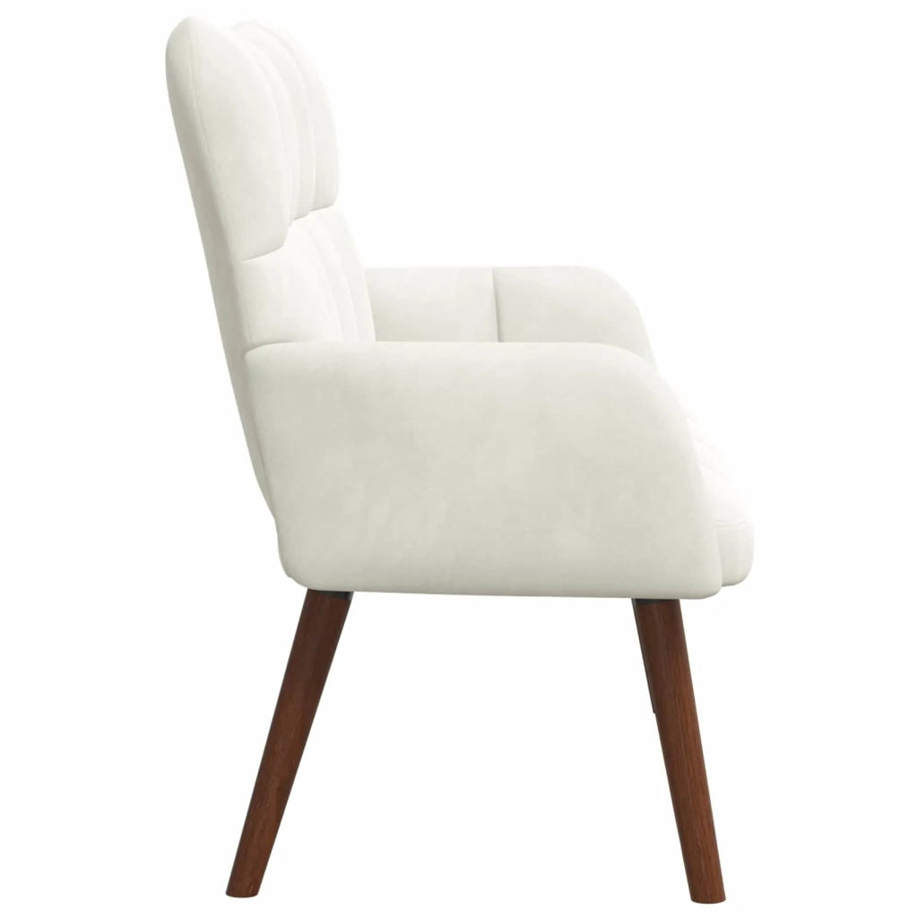 Sofa a Due Posti Crema 115 x 61 x 87 cm Velluto