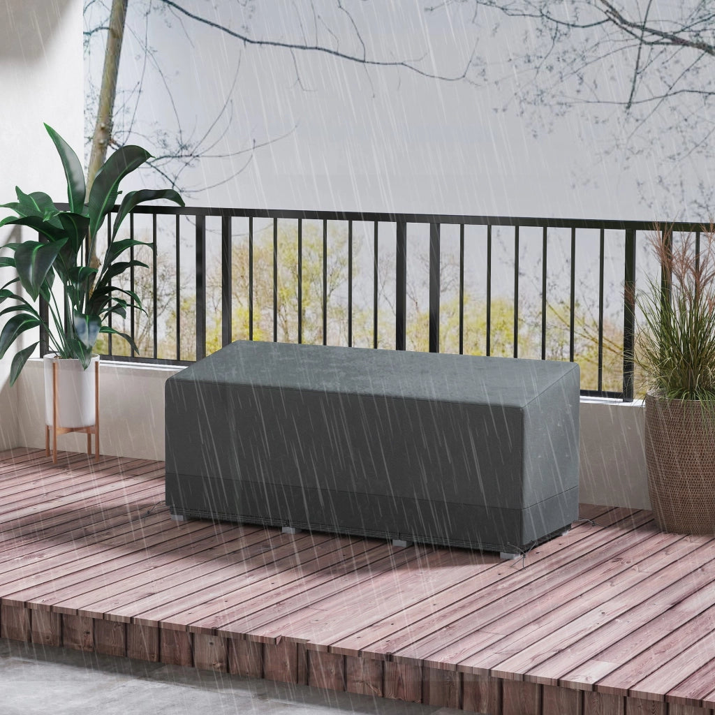 Copertura per mobili da giardino ¨C Xylo ¨C 600D Oxford impermeabile 190,5x72x76cm grigio chiaro