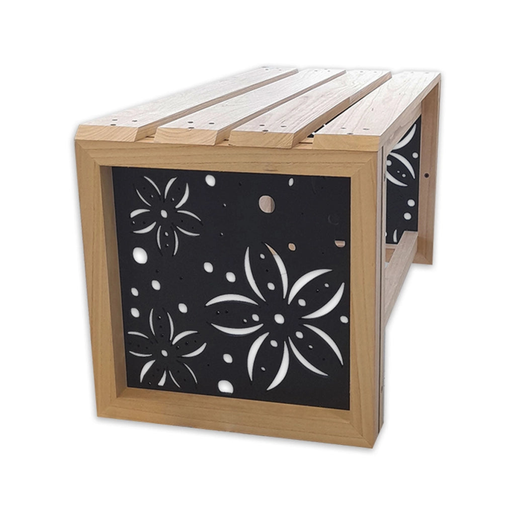 Panchina In Legno E Pvc Per Interno Ed Esterno Mod. FLOWERS