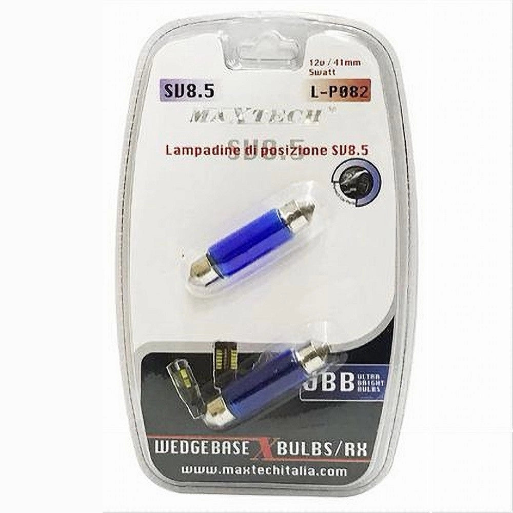 Trade Shop - Lampadine Di Posizione Sv8.5 12v 41mm 5w Lampadine Ultra Luminose Maxtech L-p082 -