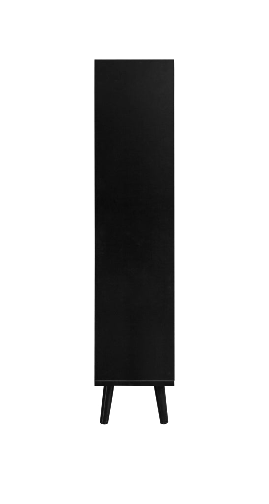 Scarpiera 2 Ante e Cassetto ¨C Xylo ¨C Nero, Effetto Rattan, 60 cm