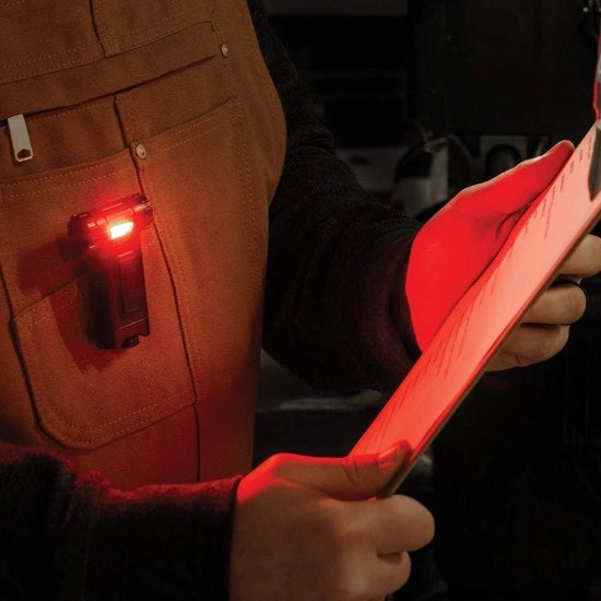 Luce LED a Clip Magnetica a Doppio Colore con Rotazione di Fascio - 80 Lumen - nero