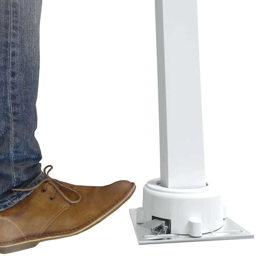 Set Pali per Tenda da Sole Bianco 600x245 cm Ferro 315092