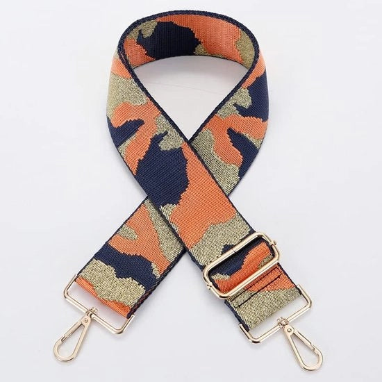 Rim di Spalla Regolabile 80-130 cm - Tasriem Larga 5 cm - Camouflage - Attacco a Cinturone - Nylon Duraturo - Adatto a Borse da Mano