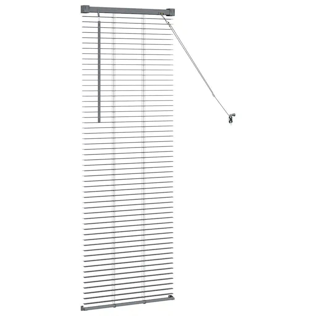 Tendaggi a Veneziana | Tenda a lamelle Grigio scuro 130 x 45 cm Alluminio