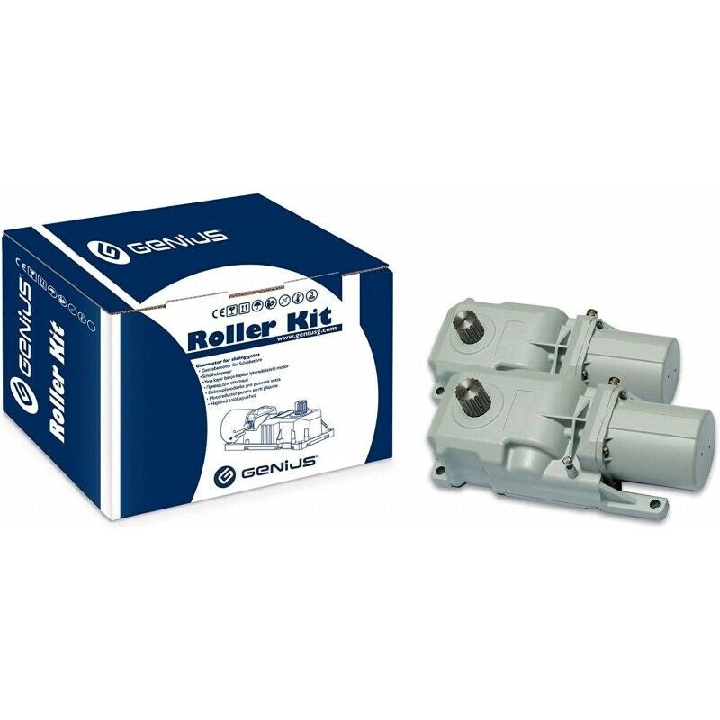 Kit per cancello a battenti 3,5 mt 500 kg 230v GENIUS ROLLER KIT 433 MHZ 5170208