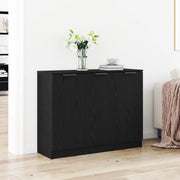 Credenza Nera in Rovere 90,5x30x70 cm in Legno Ingegnerizzato