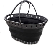 Sacchetto di plastica, pieghevole, portatile, spaziale (grigio/nero)