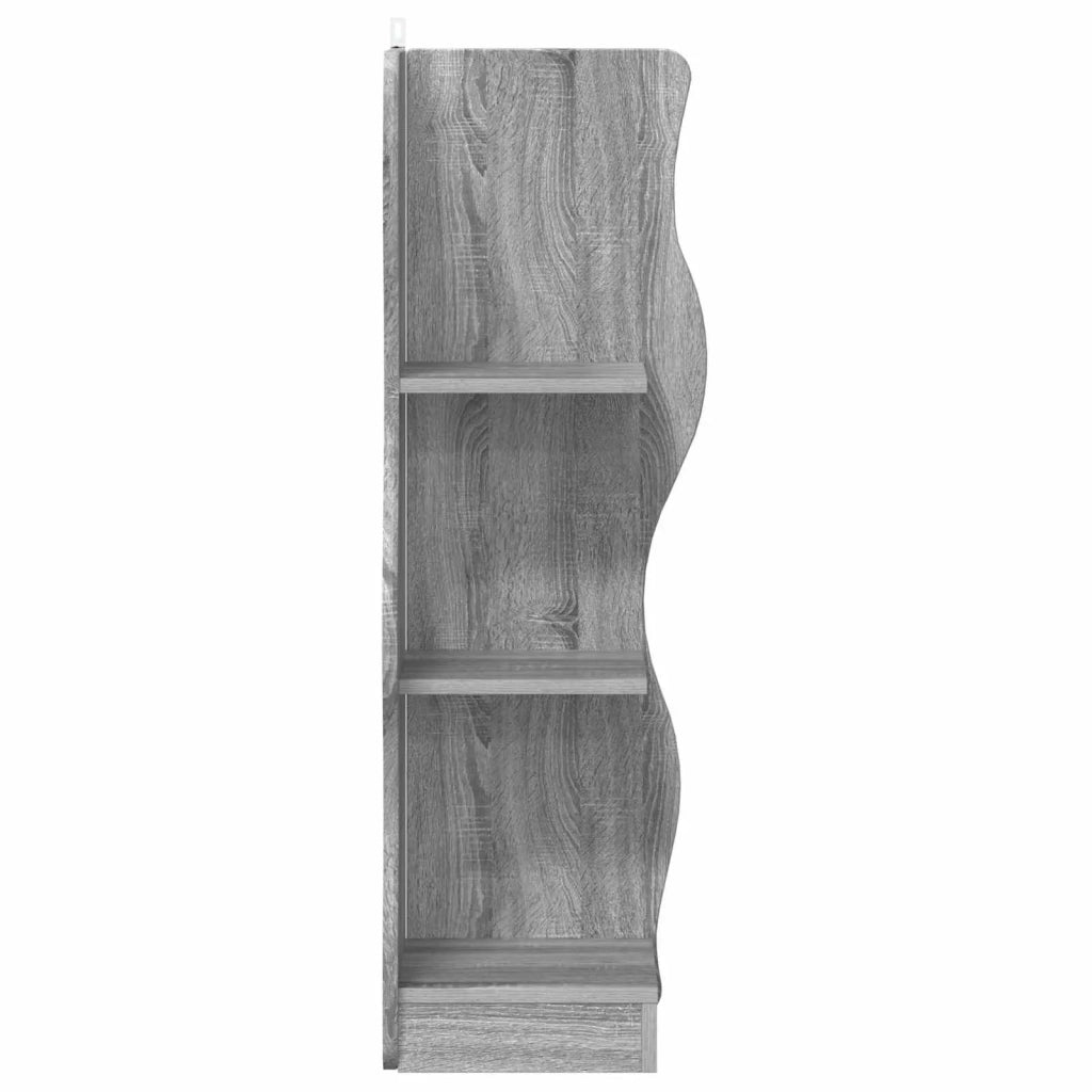 Mensola angolare con lo scaffale Grigio Sonoma 34 x 33 x 102 cm