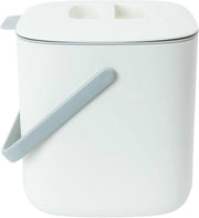 Contenitore di compost per la cucina - contenitore per rifiuti alimentari facile da pulire per la cucina | contenitore di compost per il piano di lavoro, ciotola per rifiuti della cucina (2,6 litri) - bianco