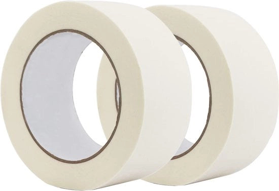 Scheda di protezione universale - adesivo per pittura professionale - lavori di ristrutturazione - nastro adesivo per mascheratura - facile da rimuovere - 48 mm x 50 m bianco - 2 rotoli