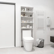 Mobile per Lavatrice Bianco Lucido 64x24x190 cm 808410