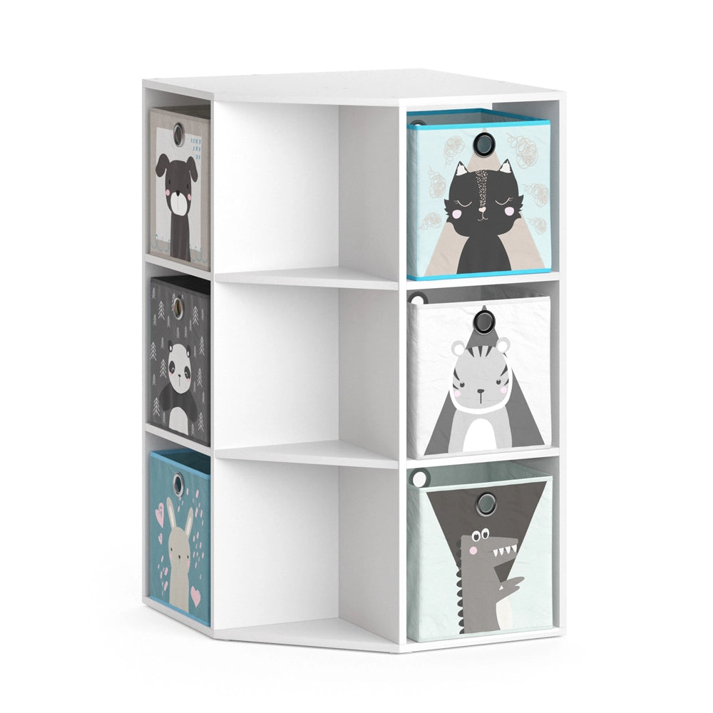 Vicco Libreria bambini Bianco 64 x 107.8 cm con 6 scatole pieghevoli opt.2